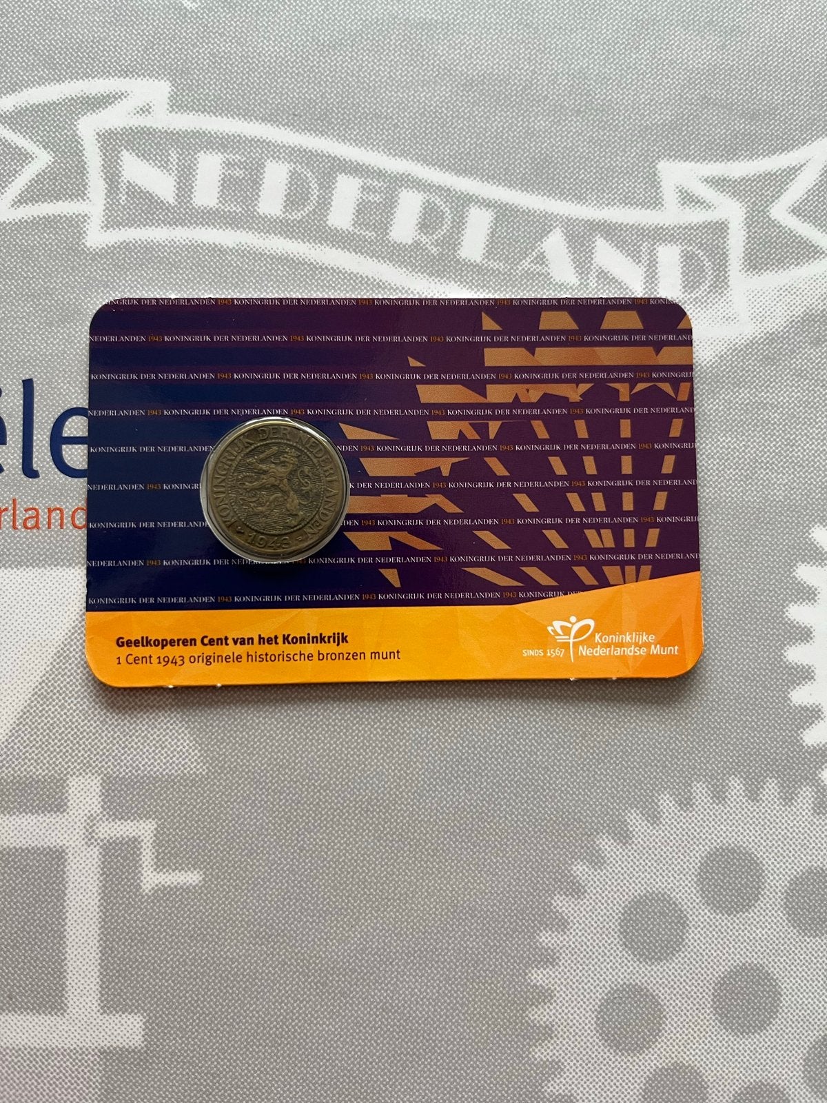 Historische 1 Cent munt 1943 - Koninklijke Nederlandse Munt, Ophalen of Verzenden, Koningin Wilhelmina, 1 cent, Losse munt