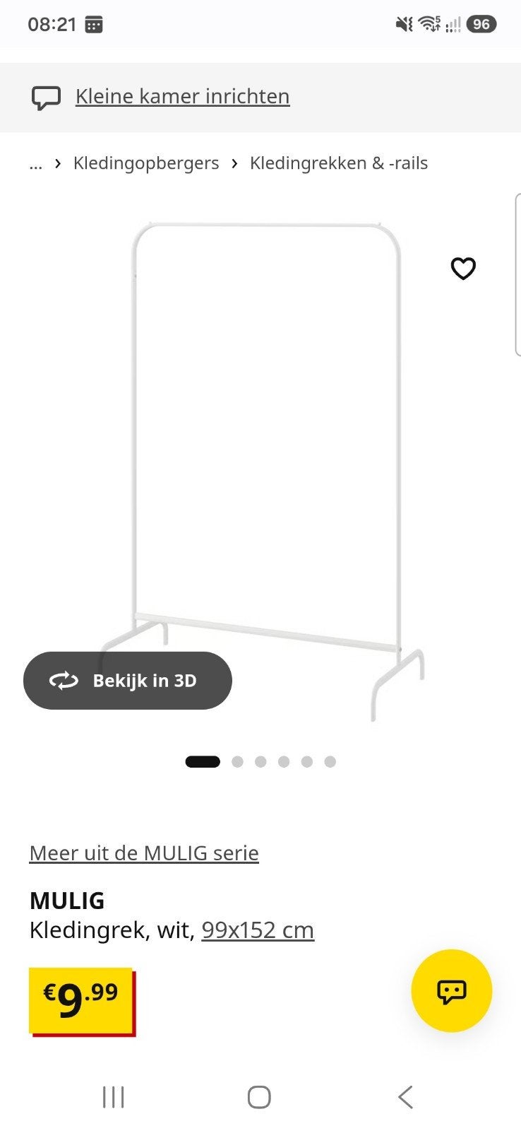 2 Ikea Mulig kledingrekken incl. hangende opberger, Ophalen, Zo goed als nieuw