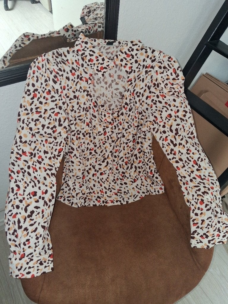 Blouse met vierkante hals XL/44, Overige kleuren, Verzenden, Maat 42/44 (L), Zo goed als nieuw