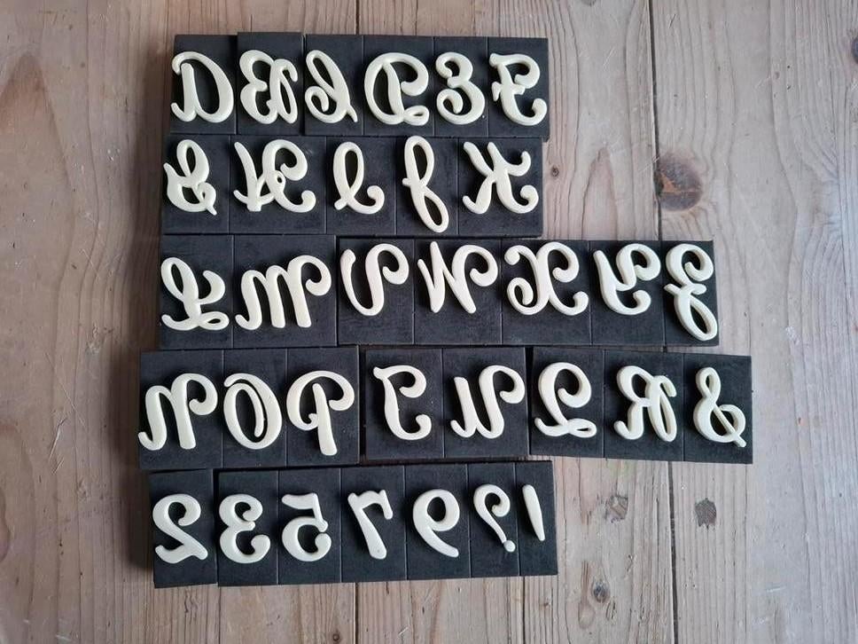 Foamstempel alfabet  model G, Ophalen of Verzenden, Zegels, Bonnen of Punten
