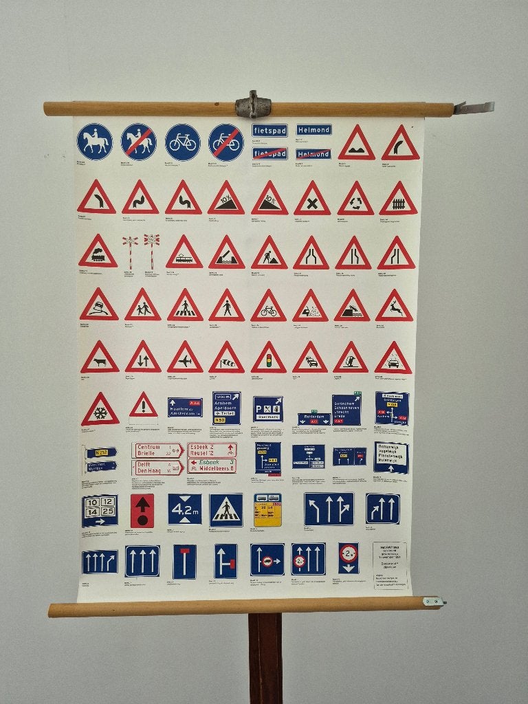 Mooie schoolkaart van verkeersborden, Ophalen of Verzenden, Overige thema's