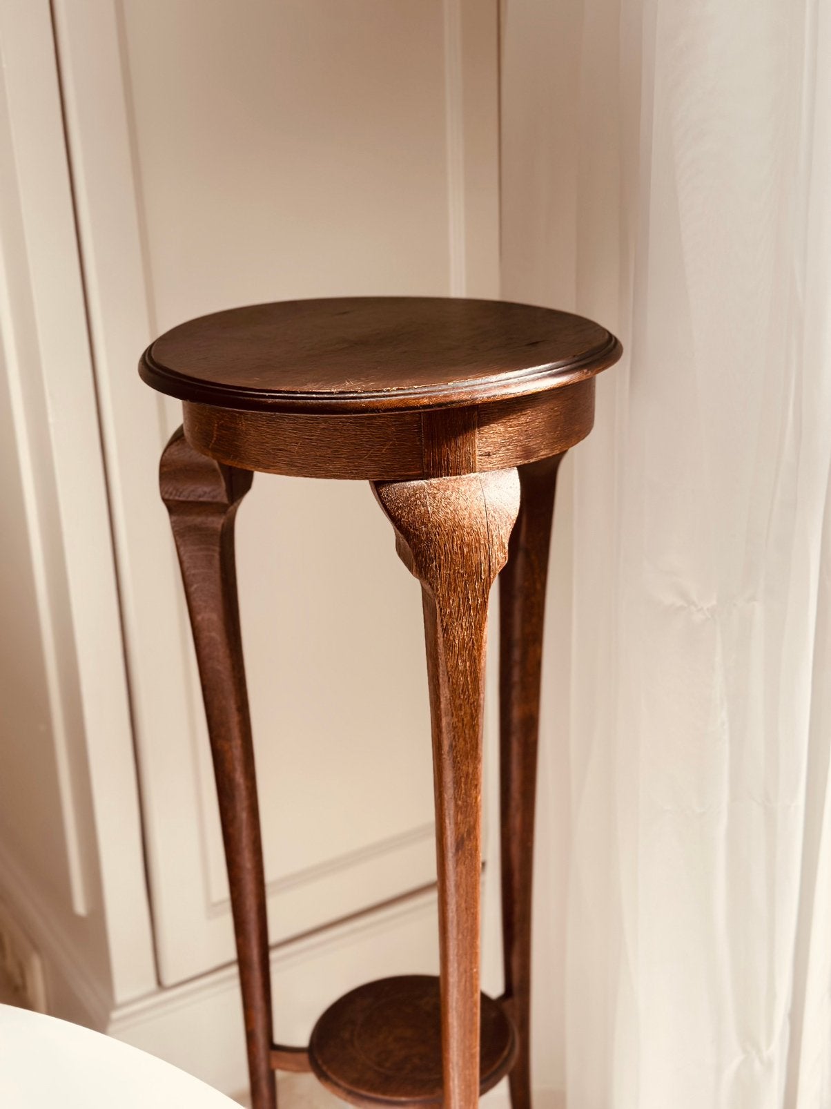 Art Nouveau Art Deco Plantentafeltje op cabriolepoten, Ophalen of Verzenden