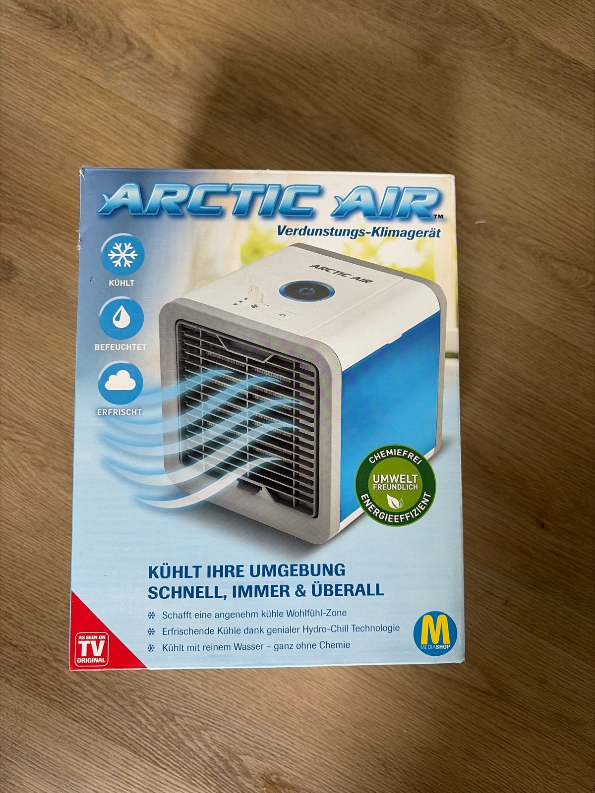 Air cooler/ ventilator: Arctic Air Mobiele Airco, Ophalen, Minder dan 60 m³, 3 snelheden of meer, Zo goed als nieuw
