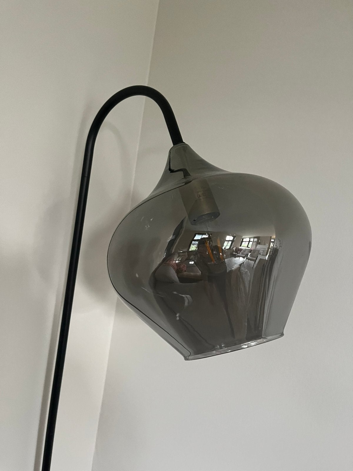Vloerlamp zwart/antraciet, Huis en Inrichting, Ophalen, Zo goed als nieuw, 150 tot 200 cm