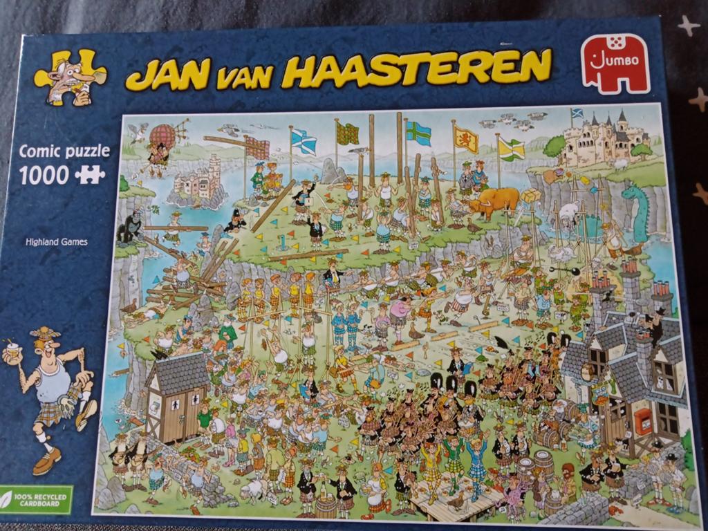 Jan van Haasteren puzzel de Highland Games, Ophalen of Verzenden, 500 t/m 1500 stukjes, Zo goed als nieuw
