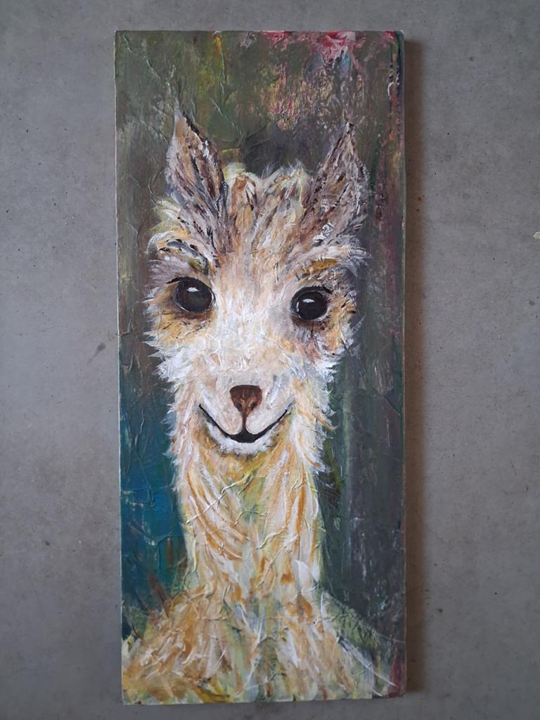 Bambi hert schilderij 70 x 30, Ophalen of Verzenden