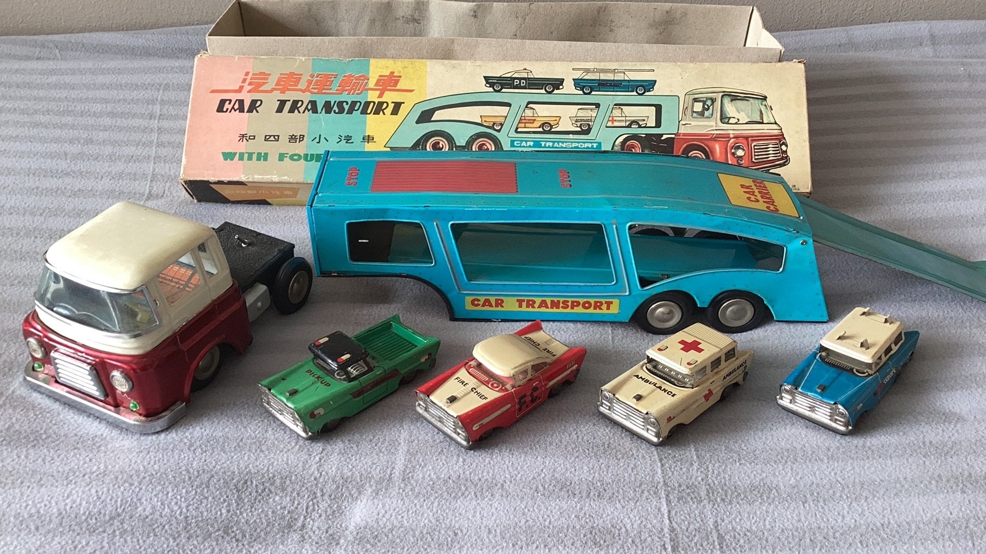 MF 868, Car Transporter, met frictie, Antiek en Kunst, Ophalen of Verzenden