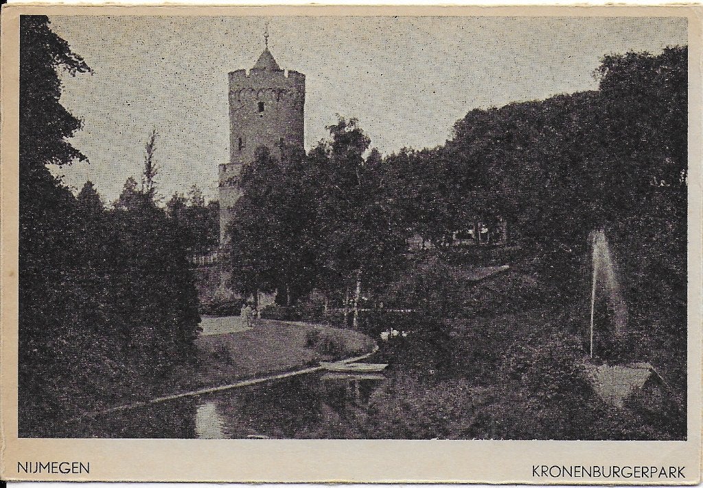 Q575 prent kronenburgerpark nijmegen ongelopen, Ophalen of Verzenden, 1980 tot heden, Ongelopen, Gelderland