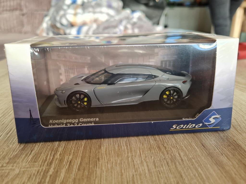 Koenigsegg Gemera 22 Coupe 2021 grijs 1:43 (Solido), Ophalen of Verzenden, Nieuw, Auto, Solido