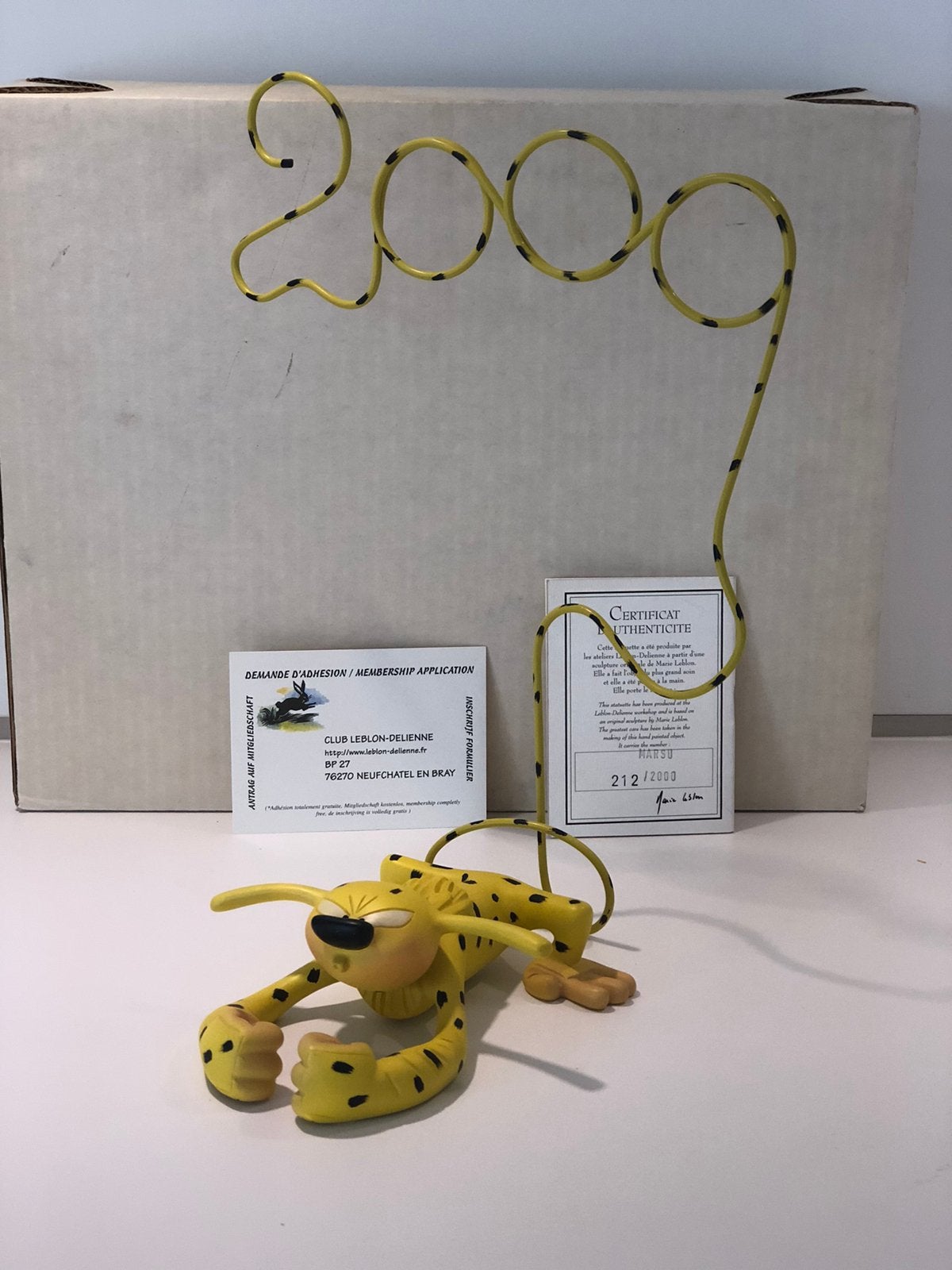 Marsupilami Leblon Delienne 2000, Verzamelen, Ophalen of Verzenden, Asterix en Obelix, Zo goed als nieuw, Beeldje of Figuurtje