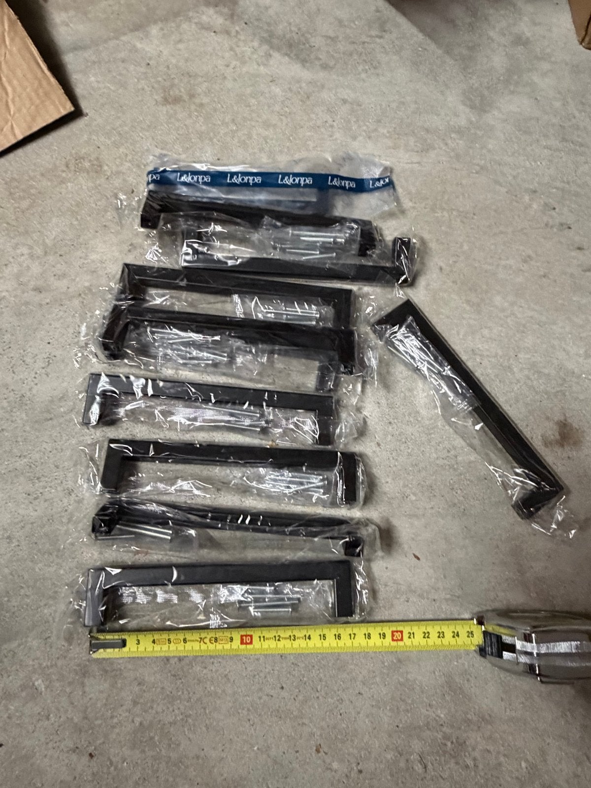 Set van 12  zwarte keukenkast handgrepen (L&Jonpa), Overige typen, Nieuw, Ophalen of Verzenden, Zwart
