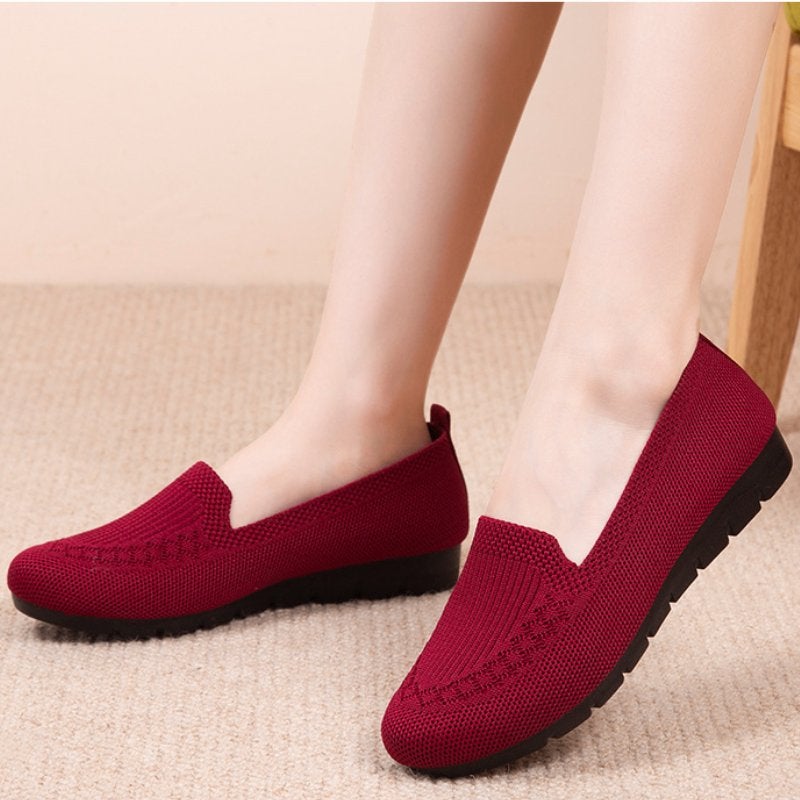 Rode dames instappers loafers ademende schoenen sneakers, Verzenden, Nieuw, Rood, Instappers