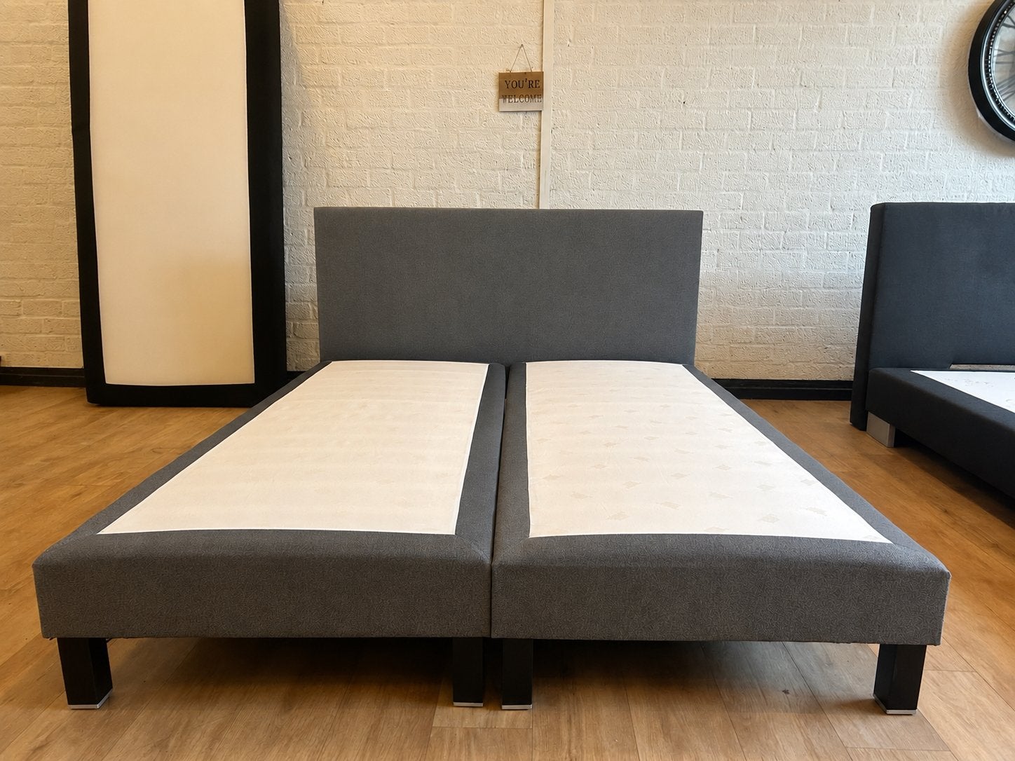 Luxe boxspring OBS401 160x200 - Volledig gereinigd, Luxe, Tweepersoons, Ophalen of Verzenden, Zo goed als nieuw