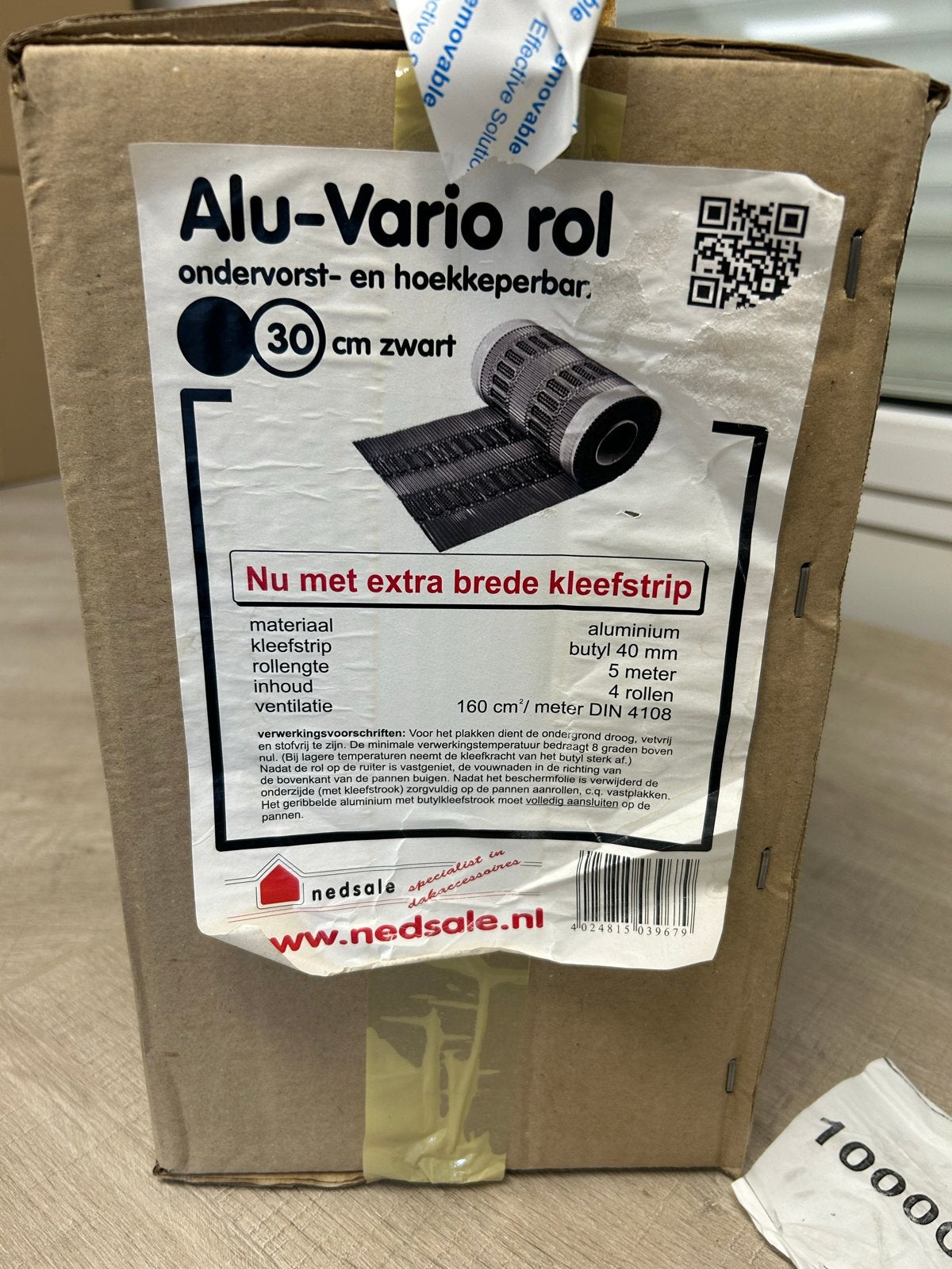 Alu-Vario rol ondervorst- en hoekkeperband 30cm zwart, Ophalen, Zwart, Overige typen, Nieuw