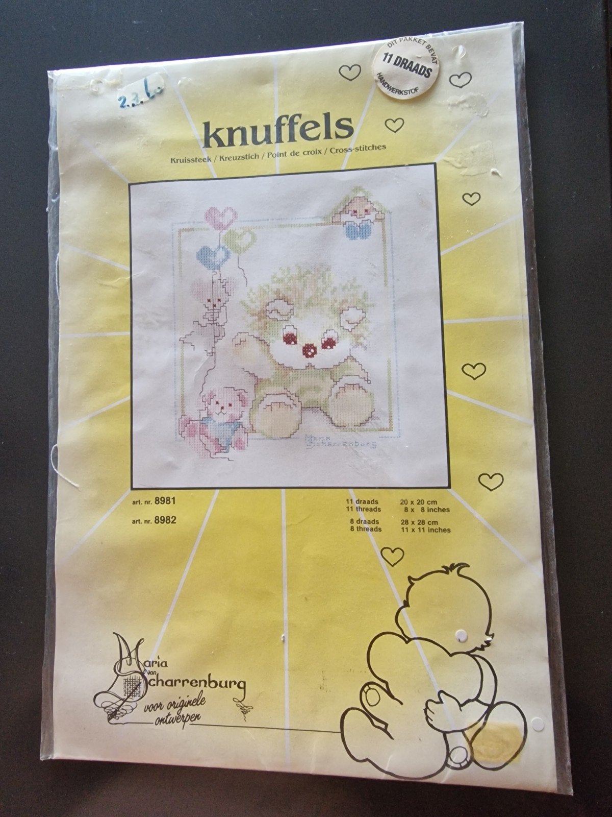 Maria van Scharrenburg Kruissteekpakket Knuffels, Ophalen of Verzenden, Nieuw, Handborduren, Borduurpakket