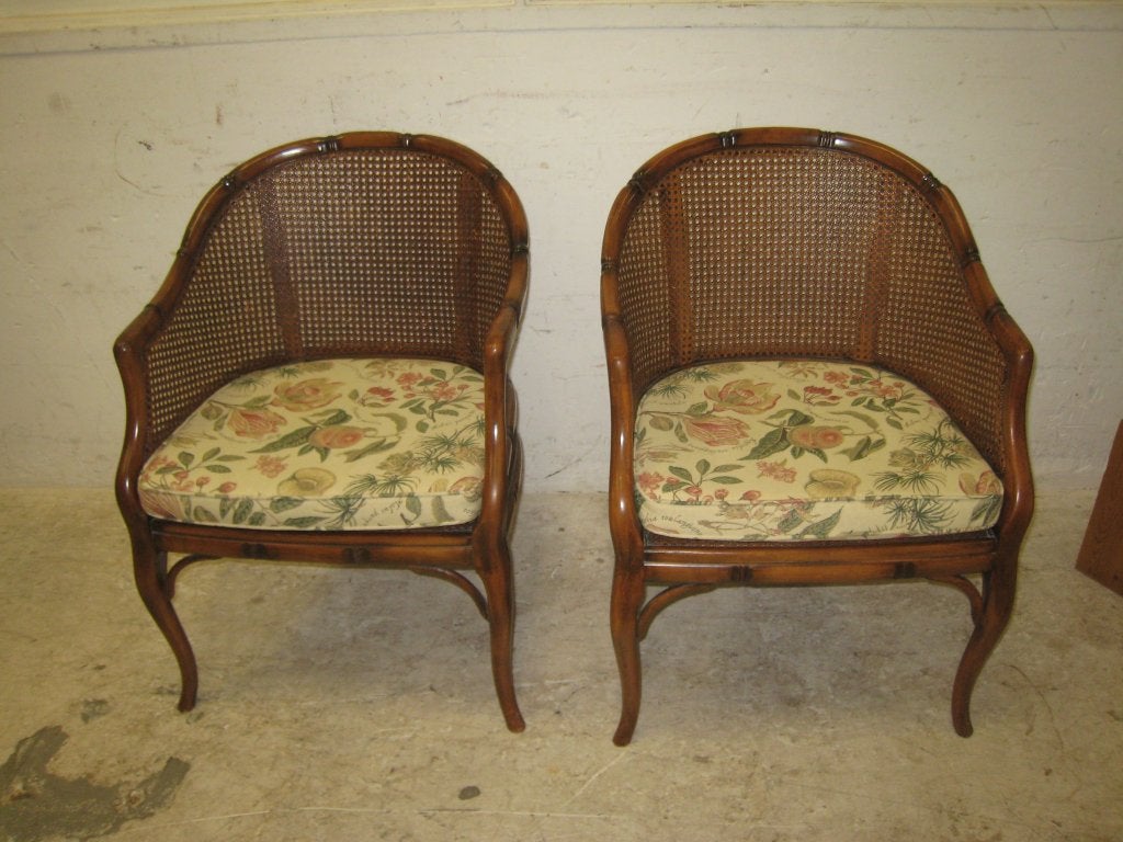 Set van 2 Giorgetti faux bamboo fauteuils, Niet ingevuld, Gebruikt, Niet ingevuld, Niet ingevuld