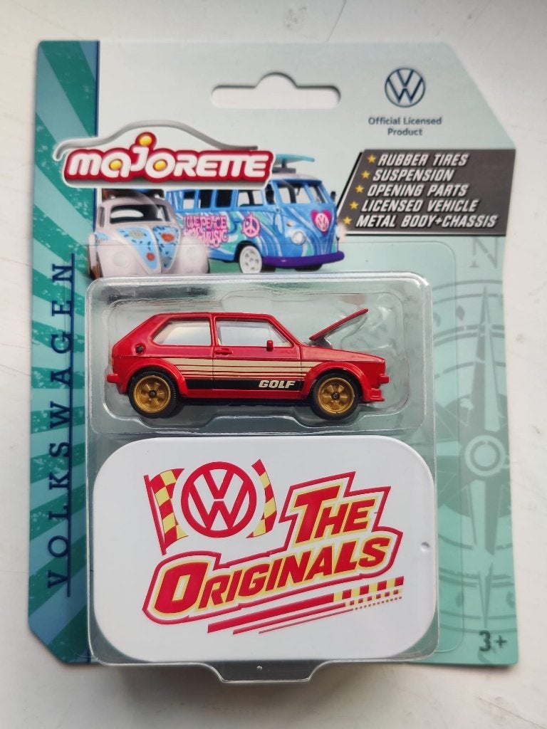 Majorette Volkswagen Golf The ORIGINALS ROOD, Ophalen of Verzenden, Nieuw, Auto