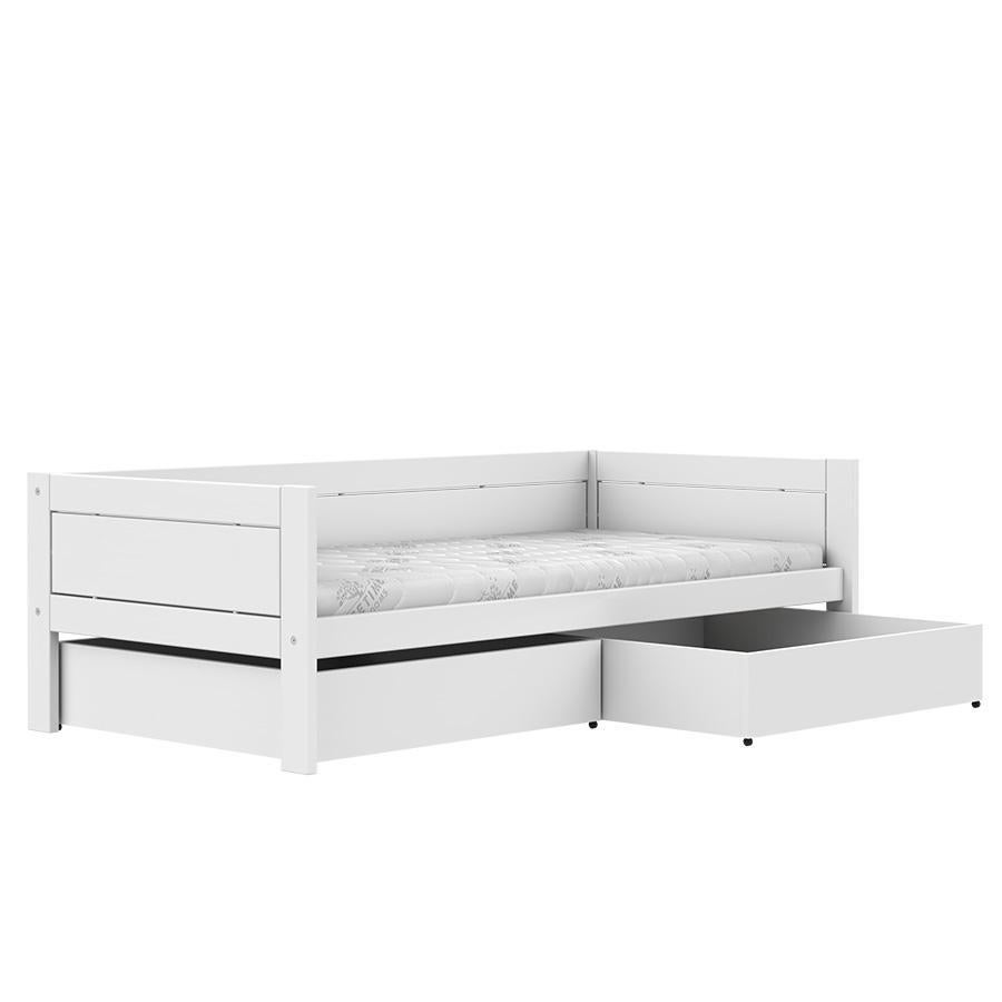 Lifetime bedlades 2x - white wash, Huis en Inrichting, Slaapkamer | Bedden, 90 cm, Eenpersoons, Wit, Ophalen of Verzenden
