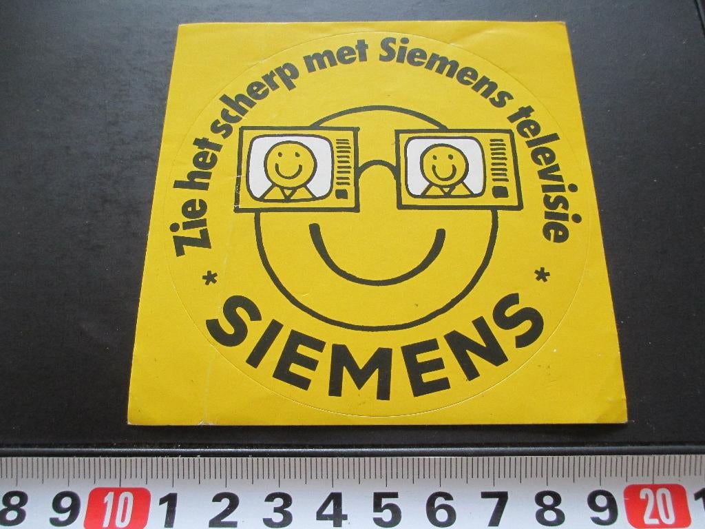 sticker Zie het scherp met SIEMENS televisie *, Verzamelen, Stickers, Ophalen, Zo goed als nieuw