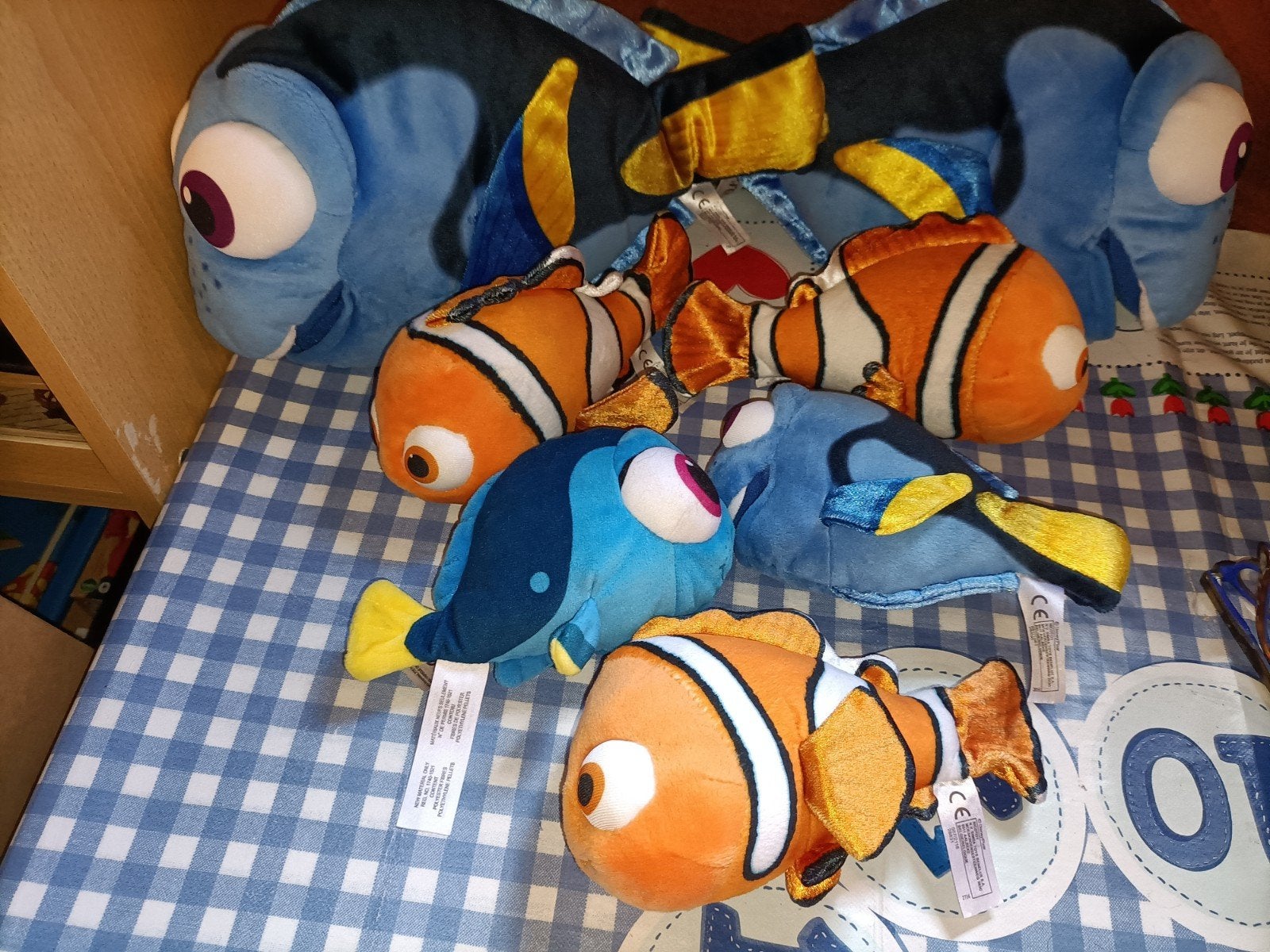 Verzameling Nemo en Dory knuffels 18 cm-30 cm, Ophalen of Verzenden, Zo goed als nieuw, Overige typen
