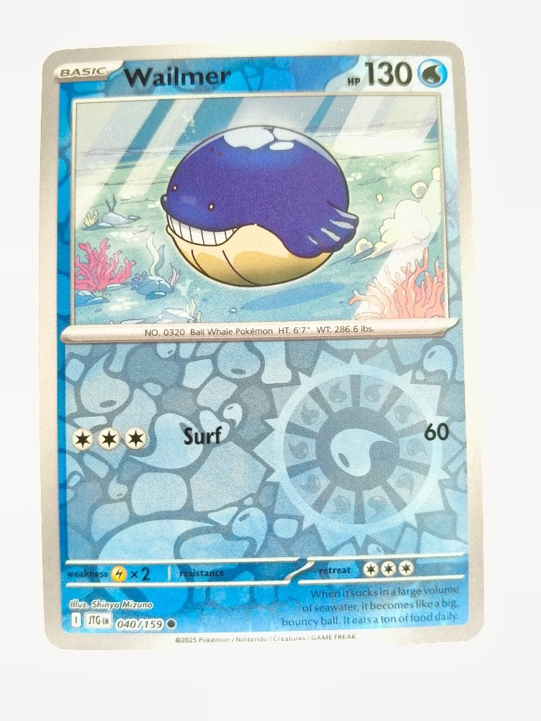 Pokémon - Journey Together - Wailmer - 040/159 - Reverse, Verzenden, Zo goed als nieuw, Losse kaart, Foil