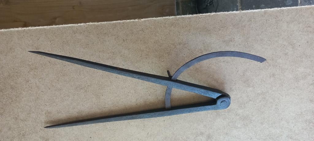 Steekpasser, oud gesmeed model, lengte 35 cm, Ophalen of Verzenden