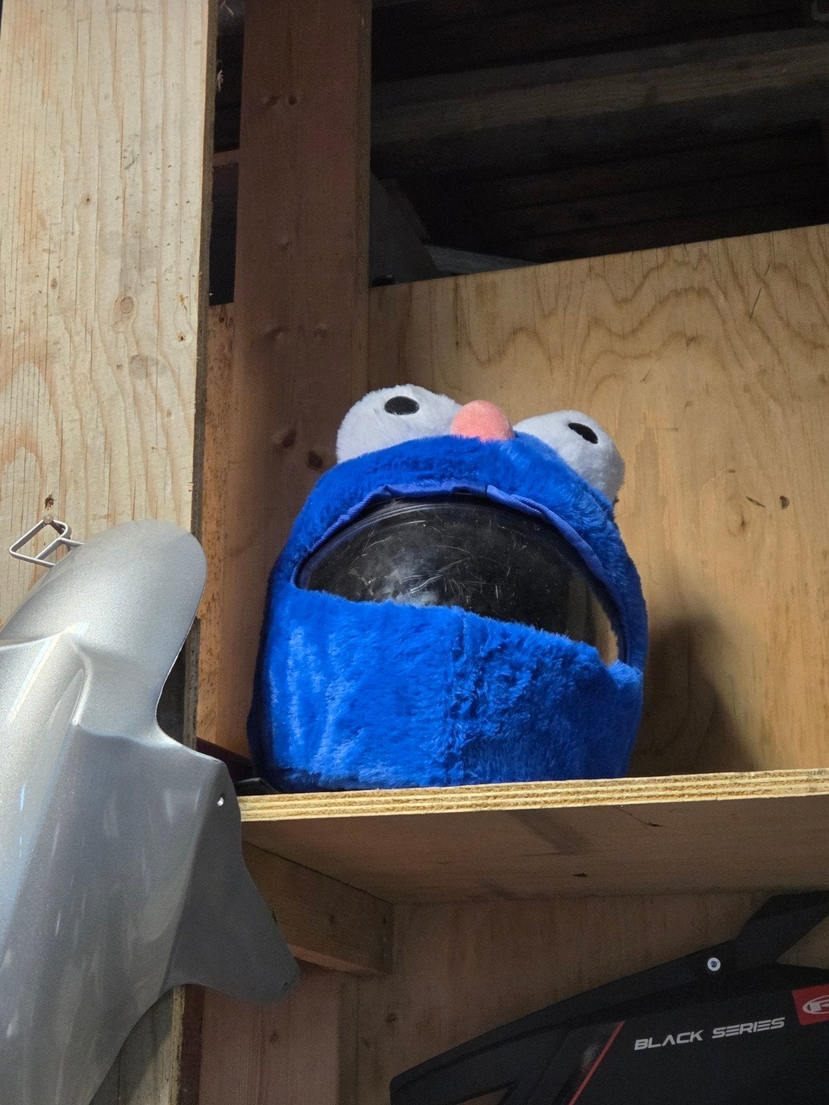 Unieke Cookie Monster helmhoes - Maak je rit leuker!, Motoren, Kleding | Motorhelmen, XS, Dames, Integraalhelm, Tweedehands