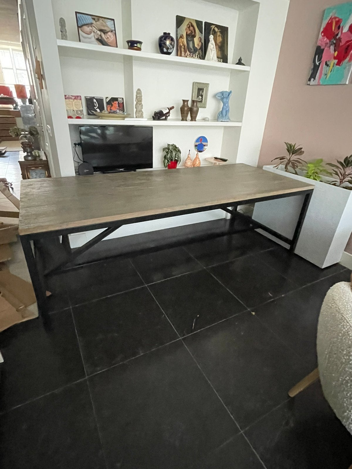 Eettafel / werktafel - 240x100, Ophalen, Gebruikt, 200 cm of meer, 50 tot 100 cm