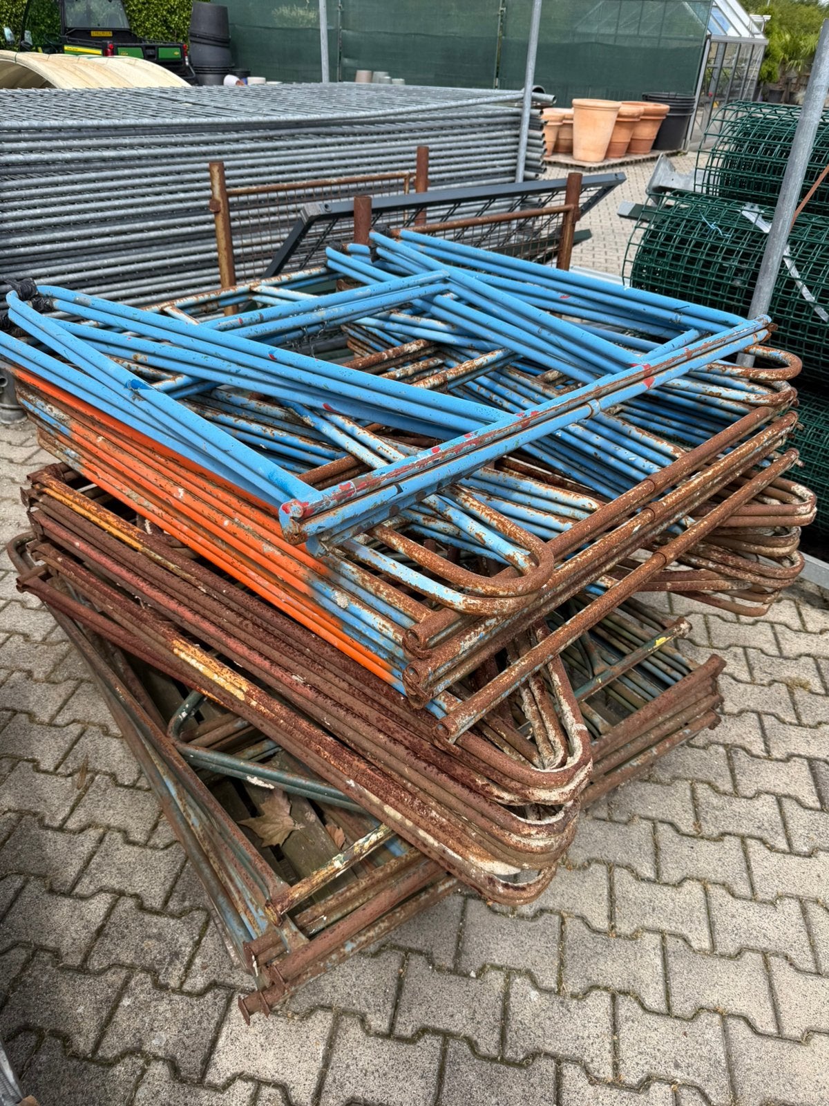 20 stalen bokken / stapelbokken / transportbokken, Ophalen, Zo goed als nieuw, Overige typen, Minder dan 2 meter