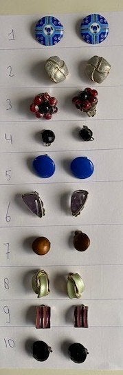 10 verschillende Vintage clip oorbellen (qwe) nr.2, Sieraden, Tassen en Uiterlijk, Ophalen of Verzenden, Zo goed als nieuw, Overige kleuren