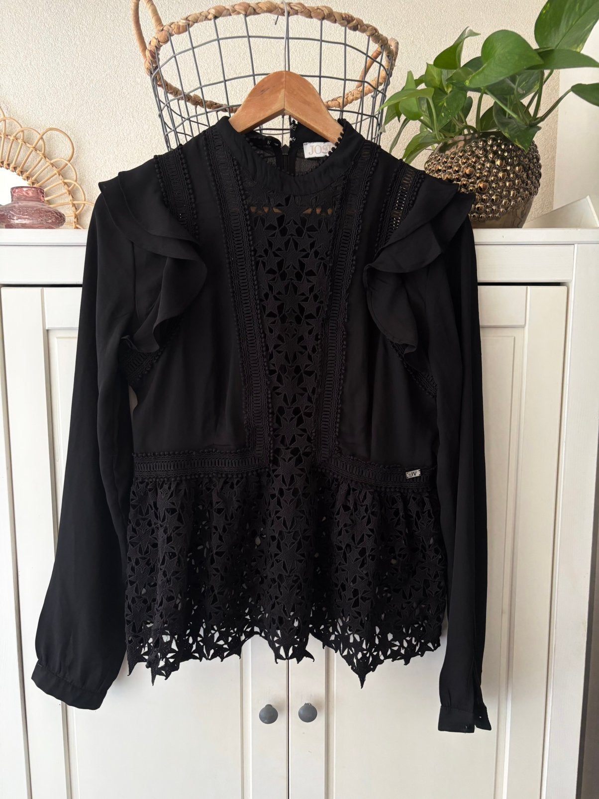 Josh V blouse maat S, Kleding | Dames, Blouses en Tunieken, Ophalen of Verzenden, Zo goed als nieuw, Maat 36 (S), Zwart