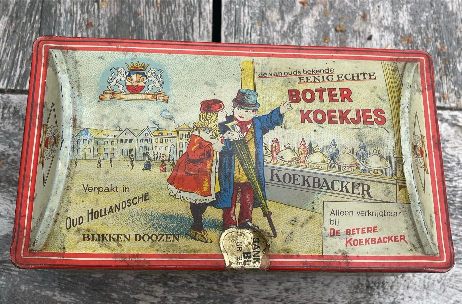 Oud blik 'Boter Koekjes' - De Koekbacker, Ophalen of Verzenden, Gebruikt, Overige