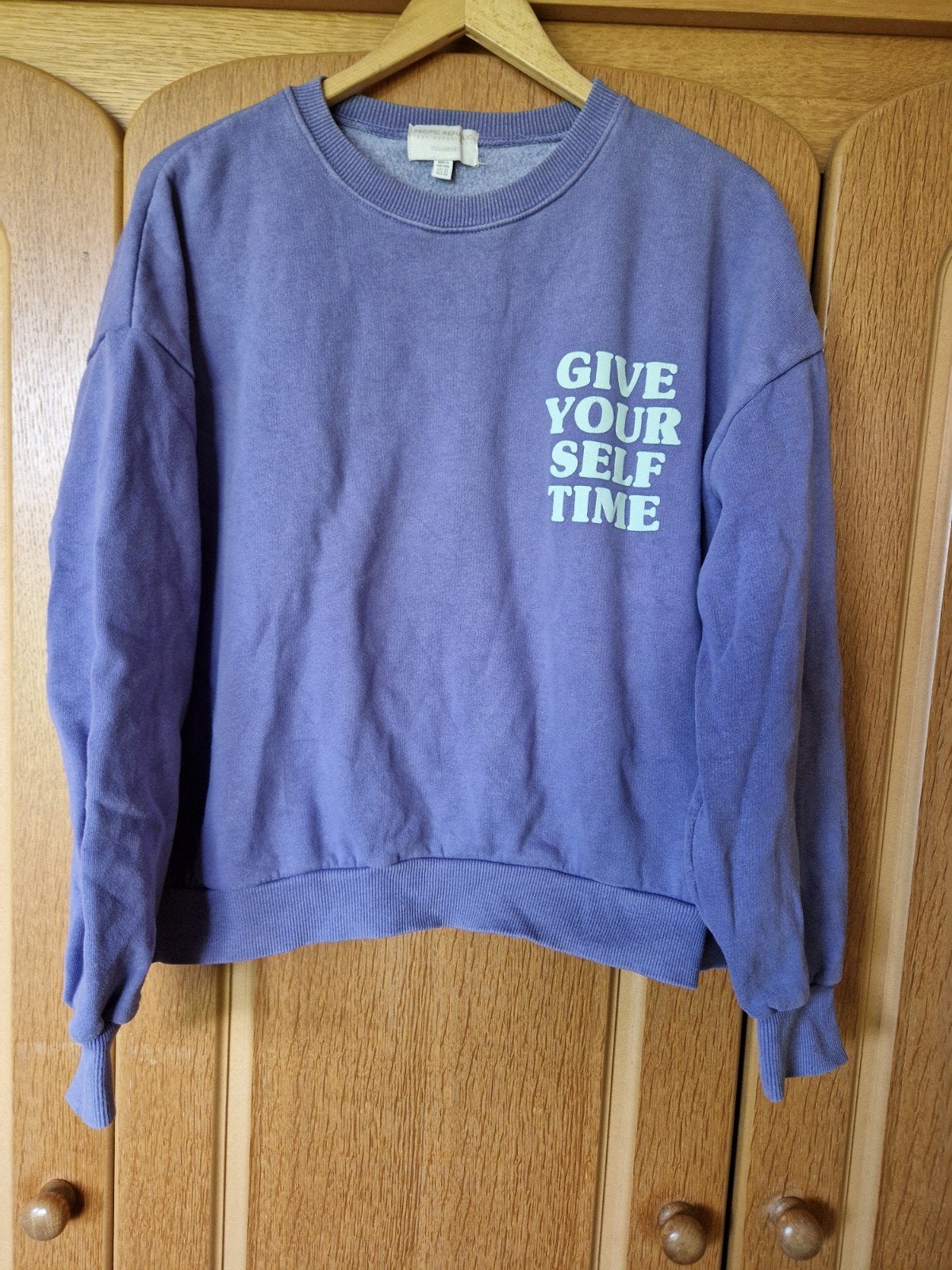 Pacific Republic paarse sweater 'Give Yourself Time' maat XS, Paars, Ophalen of Verzenden, Pacific Republic, Maat 34 (XS) of kleiner