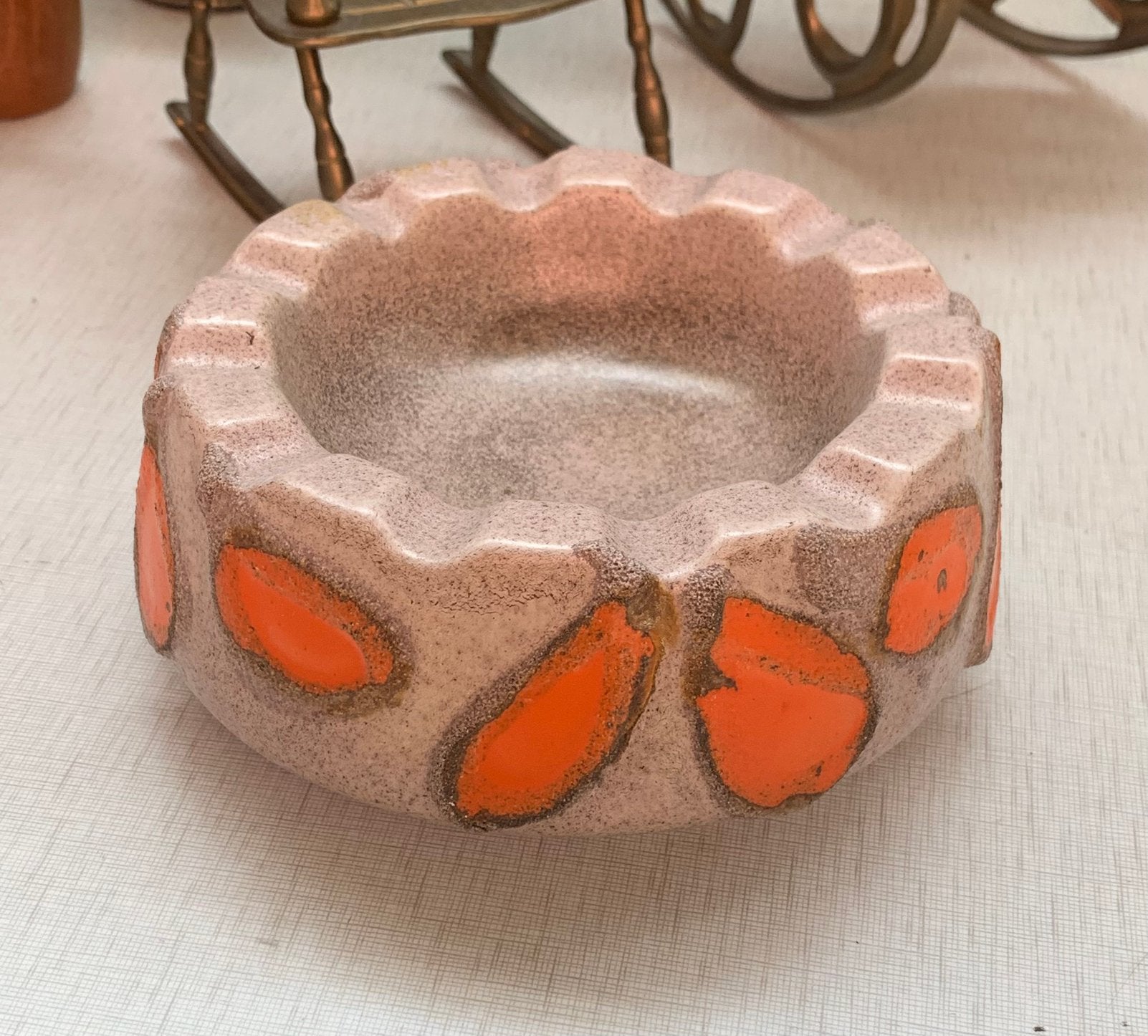 Asbak vintage Strehla keramieken uit jaren 70 Fat Lava stijl, Antiek en Kunst, Antiek | Keramiek en Aardewerk, Verzenden