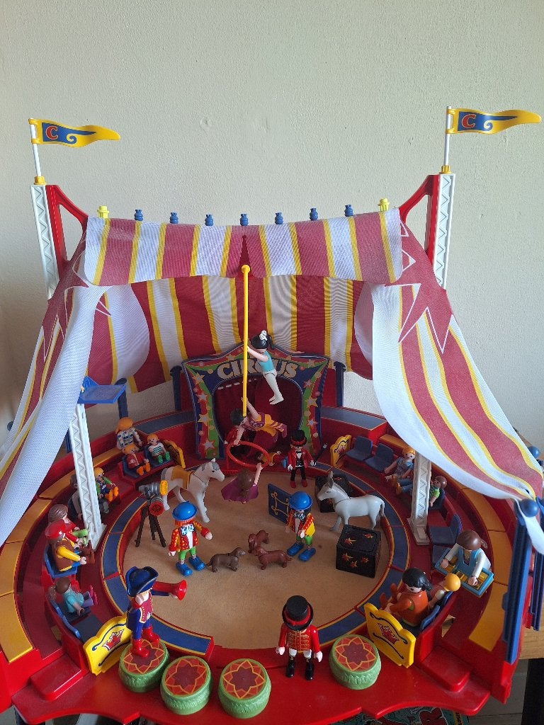 Playmobil circus - met extra onderdelen, Ophalen, Gebouw, Complete set, Zo goed als nieuw