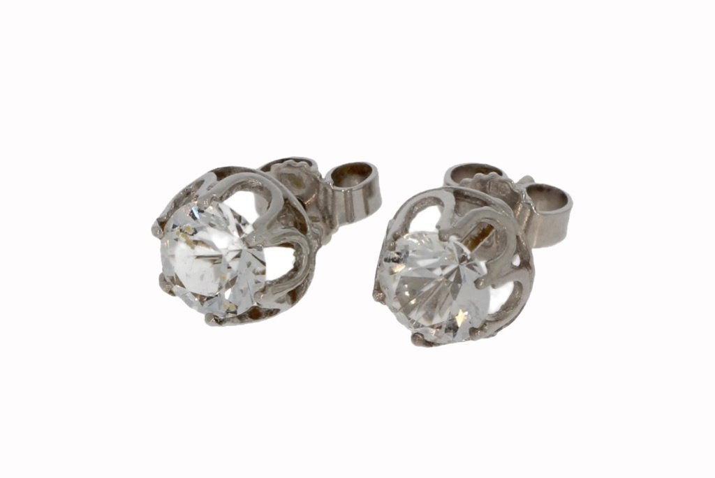 Zirkonia briljant 14k gouden set oorbellen dames stekers, Sieraden, Tassen en Uiterlijk, Oorbellen, Voordeelsieraden, Ophalen of Verzenden