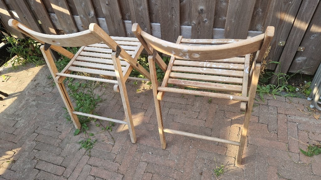 GRATIS zsm afhalen - 5 klapstoelen, Ophalen, Gebruikt, Overige kleuren, Klapstoel