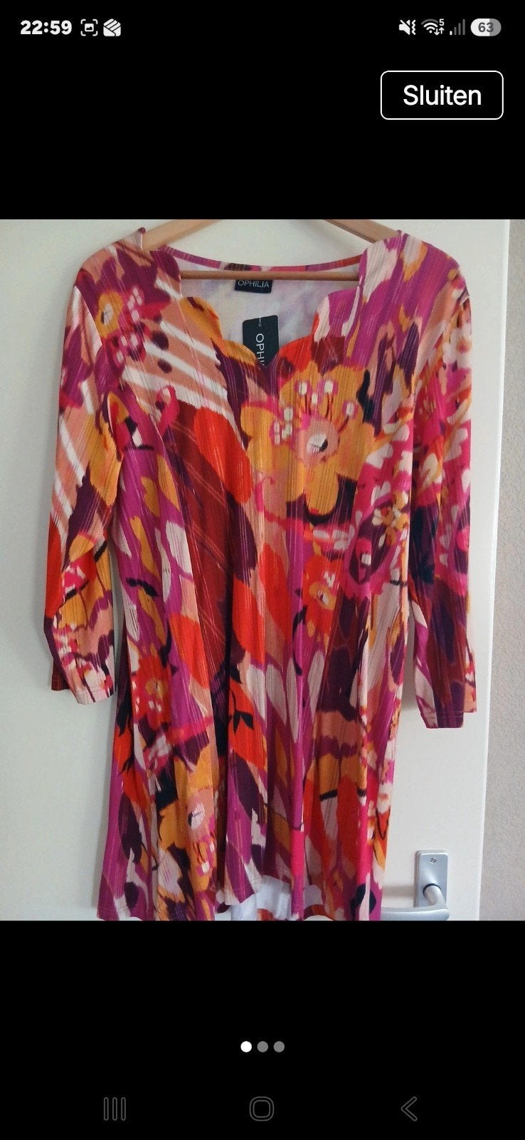 Mooie Ophilia tuniek L nieuw met kaartje, Kleding | Dames, Meerkleurig, Maat 42/44 (L), Nieuw, Ophalen of Verzenden