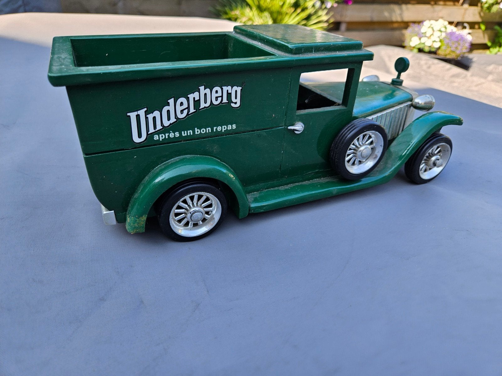 Decoratieve houten Underberg auto voor man cave, Ophalen of Verzenden, Gebruikt