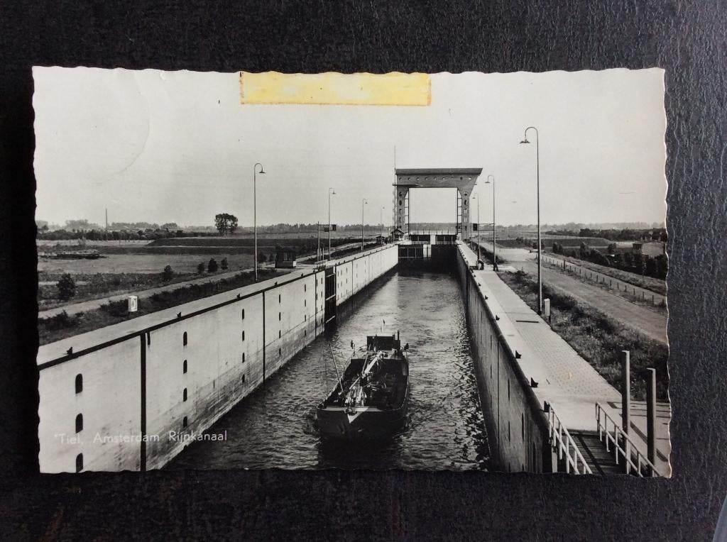 Tiel, Amsterdam Rijnkanaal, Ophalen of Verzenden, 1940 tot 1960, Gelopen, Gelderland