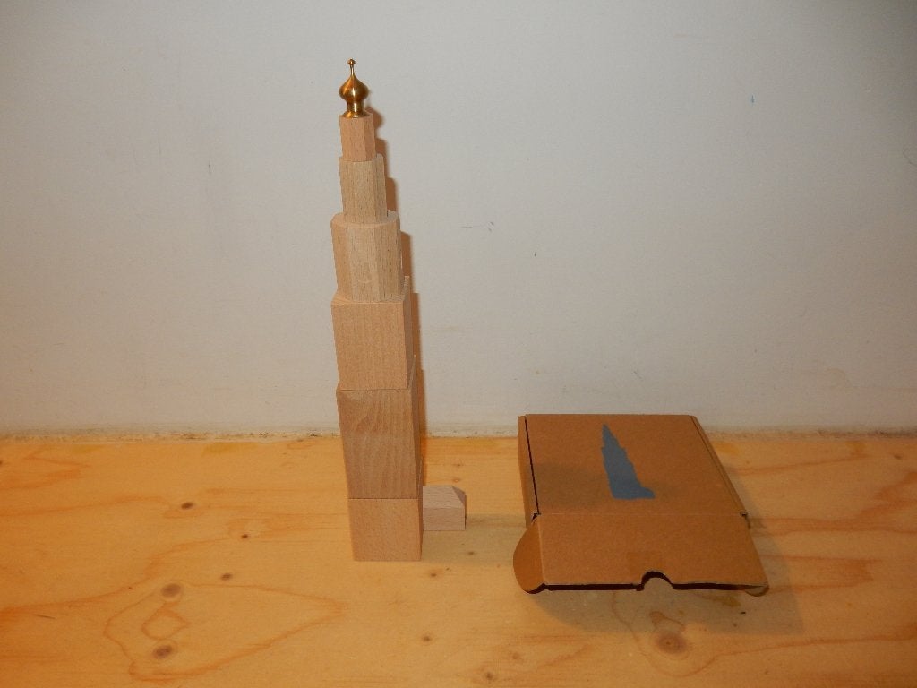 Groningen Martinitoren 1:250 miniatuur beukenhout 37 cm, Ophalen of Verzenden, Hout, Houtsnijwerk