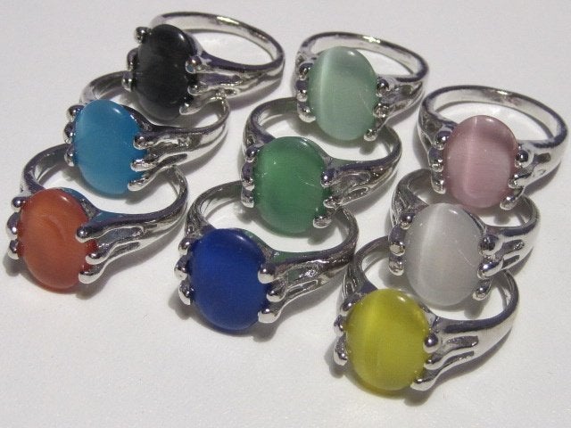 ri. Trendy ring 'katteoog' Chrysoberyl, Overige materialen, Verzenden, Nieuw, 17 tot 18