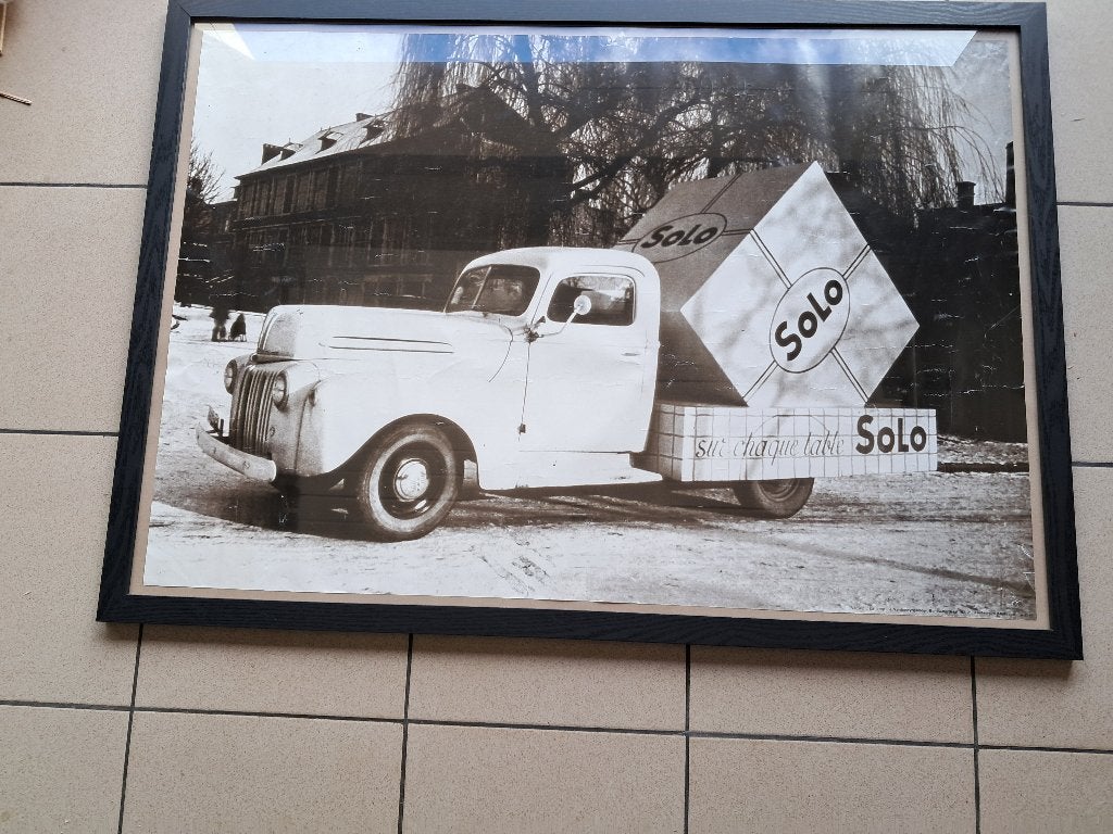 Originele Poster Belgische reclame Solo-margarine '40-'50, Verzamelen, Ophalen, Gebruikt, Reclamebord