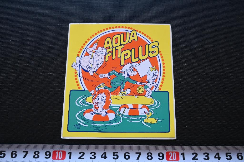 sticker zwemmen strip rob gorter aqua fit plus, Verzamelen, Ophalen, Zo goed als nieuw