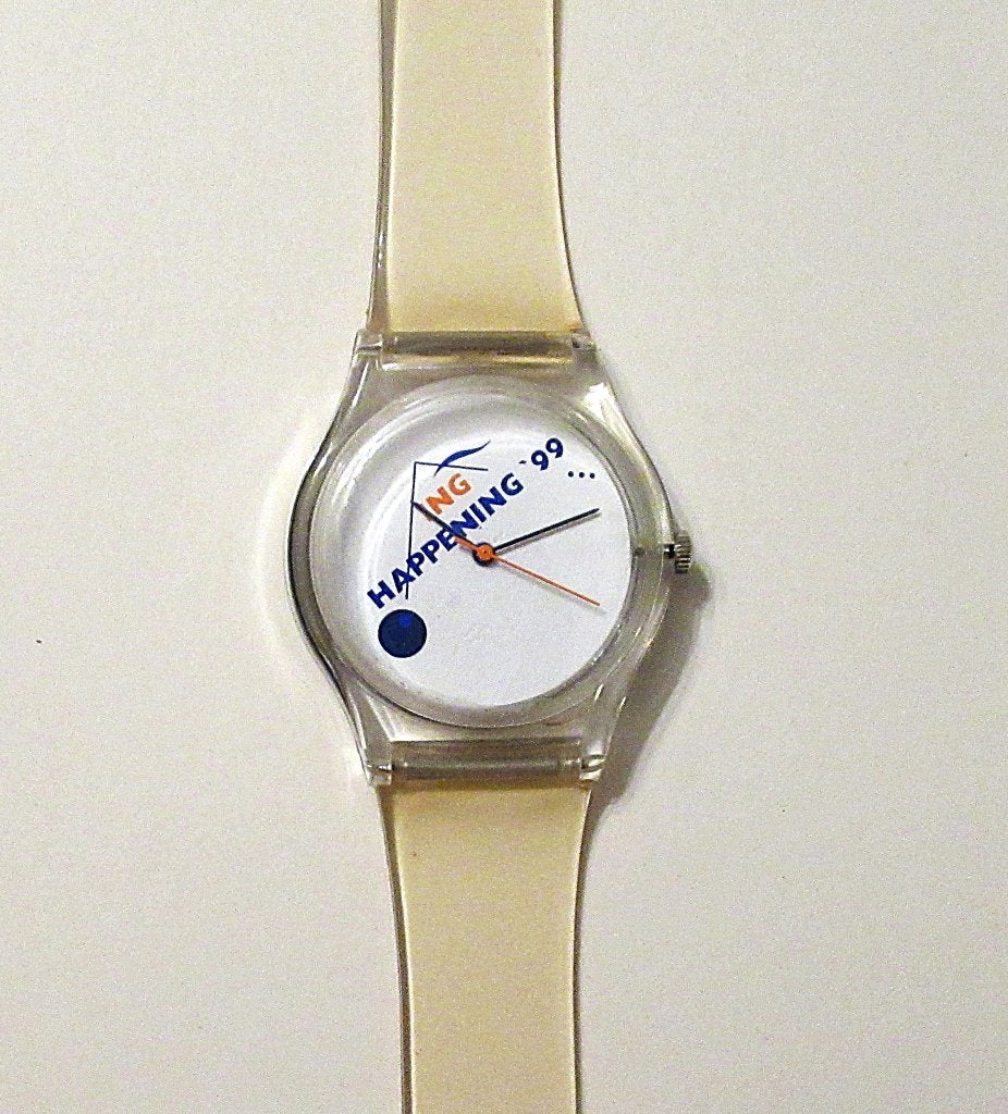 Vintage ING quartz horloge., Ophalen of Verzenden