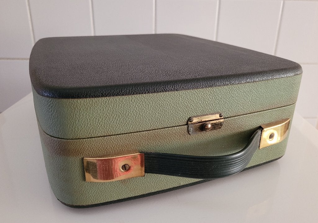 Vintage draagbare koffer platenspeler Philips, Ophalen, Gebruikt, Platenspeler, Philips