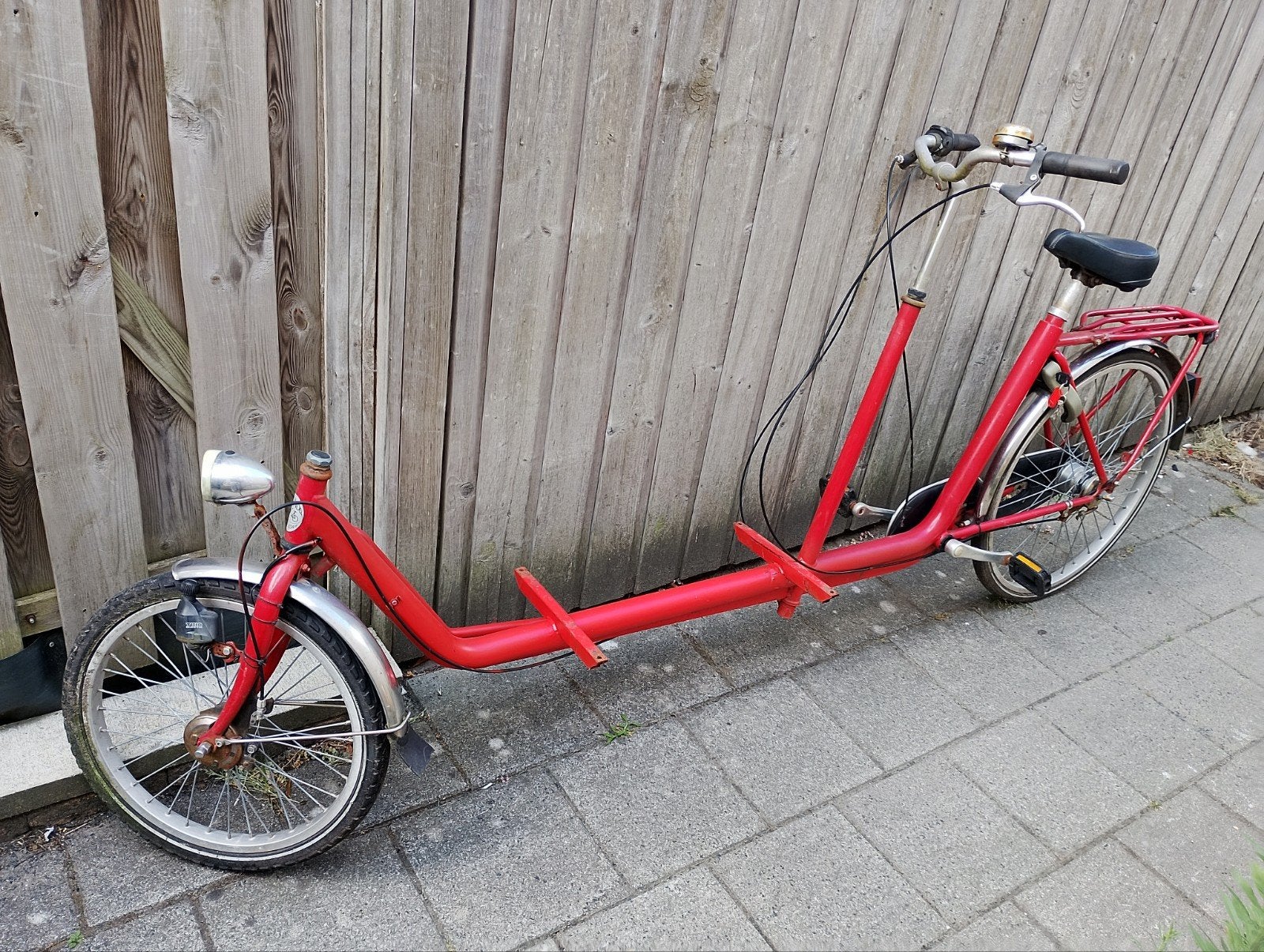 Bakfiets zonder bak rood opknapper, Fietsen en Brommers, Fietsen | Bakfietsen, Ophalen of Verzenden, Gebruikt
