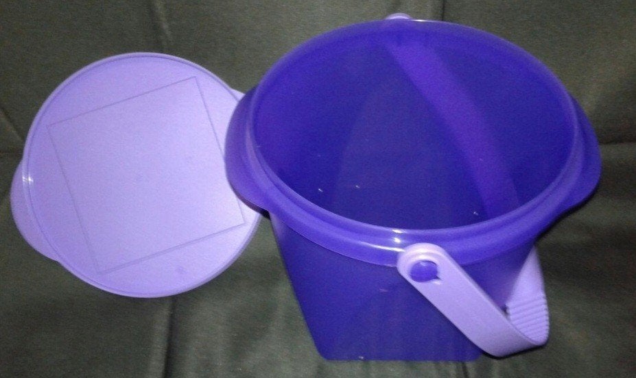 Tupperware Atlantisemmer / Organiser met hengsel Paars 5L, Paars, Nieuw, Ophalen of Verzenden, Emmer