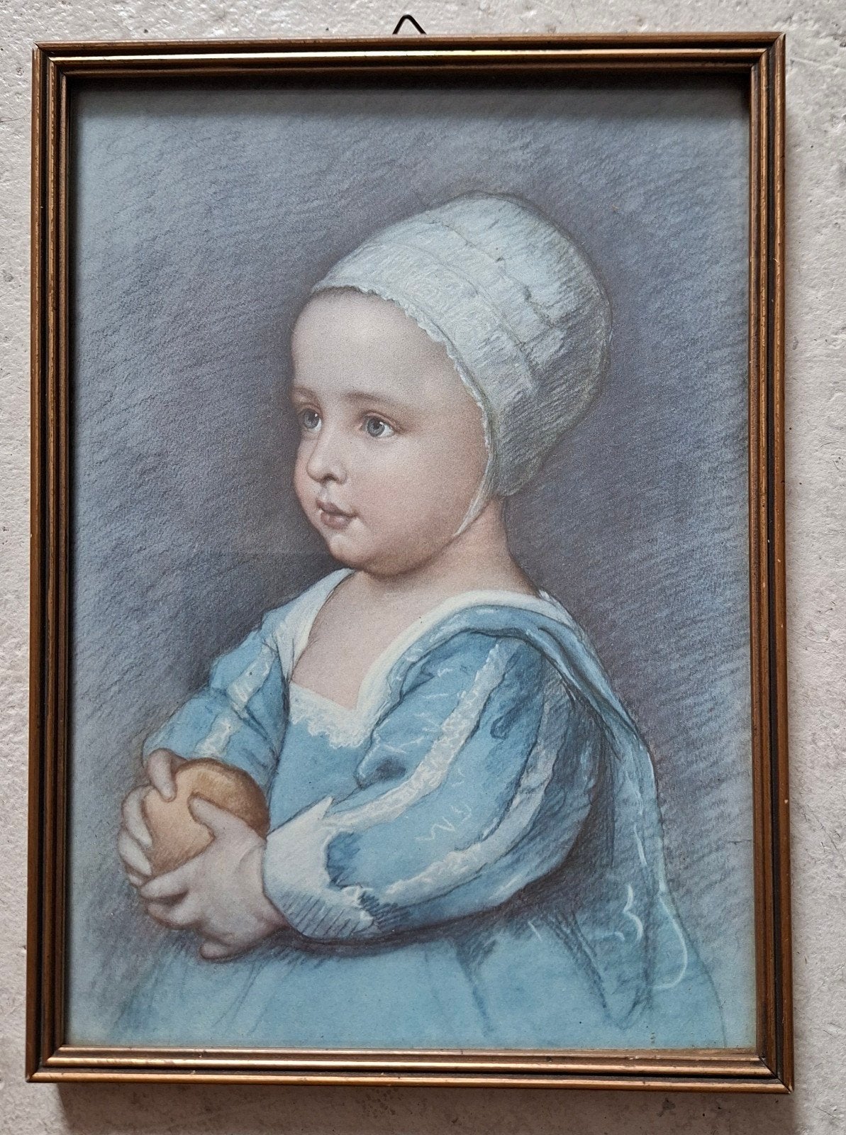 Oud Engels royalty portretje (ca. 1900-1915) Baby Stuart., Portret of Personen, Achter glas, Ophalen of Verzenden, Klassiek
