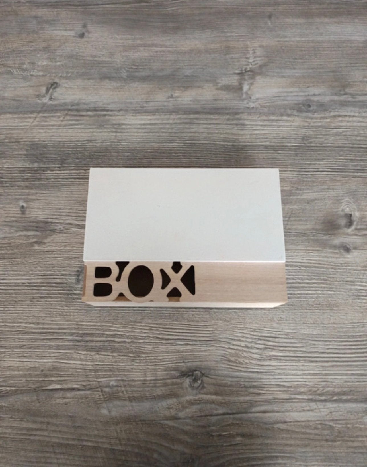 Landelijke opbergbox van hout - wit met veel opbergruimte, Ophalen of Verzenden, 50 tot 100 cm, Minder dan 50 cm
